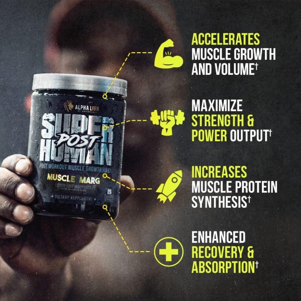 ALPHA LION Superhuman Pre Workout Powder  Post Workout Recovery Bundle, Sustained Energy  Focus + Lean Muscle Growth, Strength  Volume (Hulk Juice  Muscle Marg