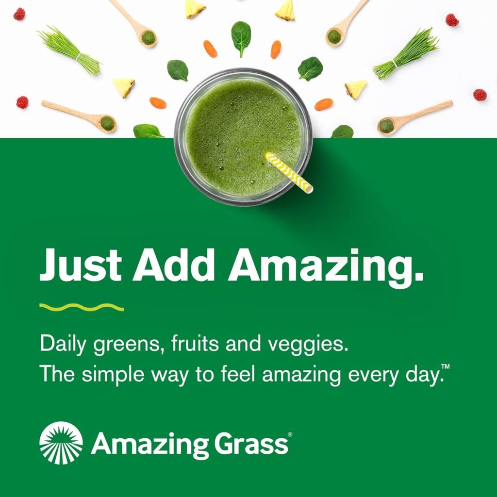 Amazing Grass Greens Blend Energy: Smoothie Mix, Super Greens Powder  Plant Based Caffeine with Matcha Green Tea  Beet Root Powder, Watermelon, 30 Servings (Packaging May Vary)