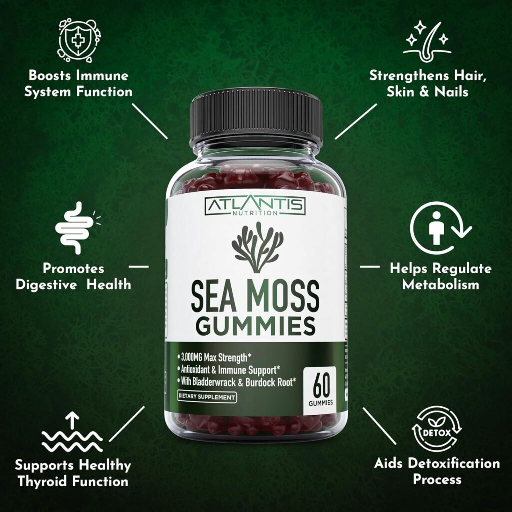 Atlantis Nutrition Supergreens 60 Gummies + Irish Sea Moss 60 Gummies