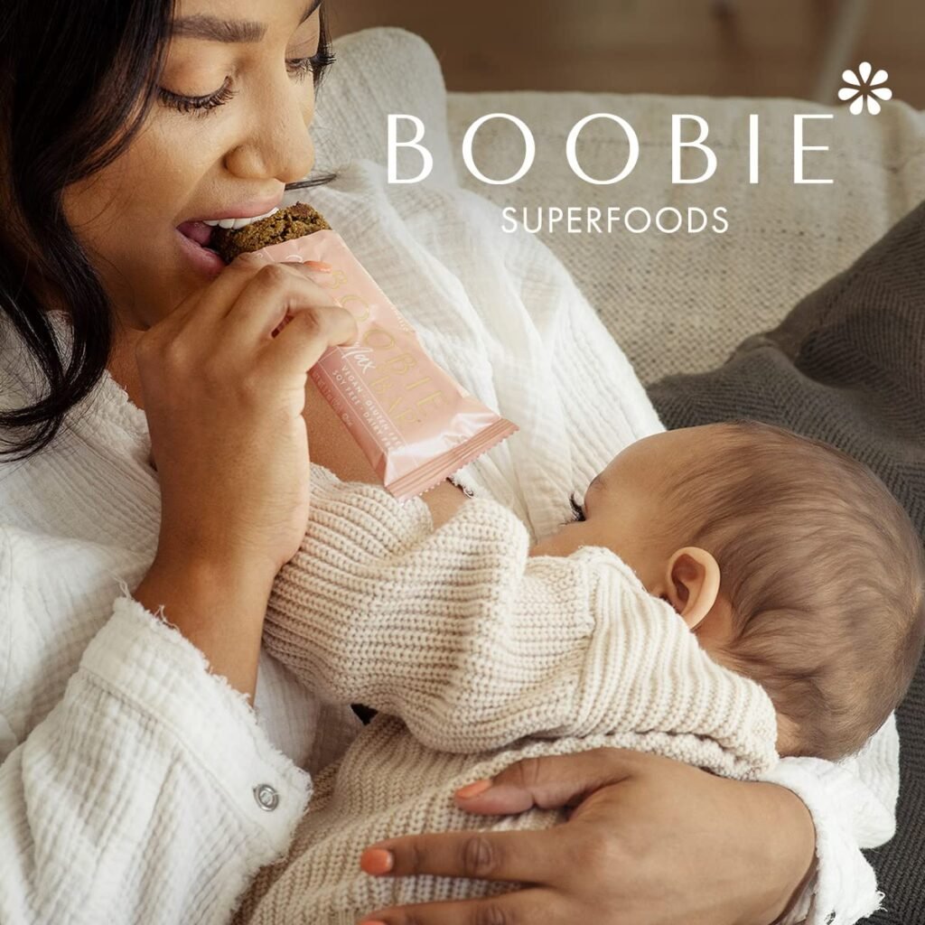 Boobie Bar Superfood Lactation Bars, Lactation Snacks for Breastfeeding to Increase Milk Supply, Fenugreek-Free, Gluten-Free, Dairy-Free, Vegan - Peanut Butter (1.7 Ounce Bars, 6 Count)