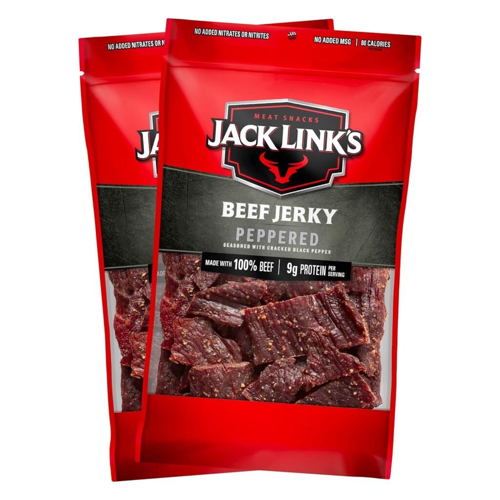 Jack Links Beef Jerky, Teriyaki - Flavorful Meat Snack for Lunches, Ready to Eat Snacks - 7g of Protein, Made with Premium Beef - 0.625 Oz Bags (Pack of 5)