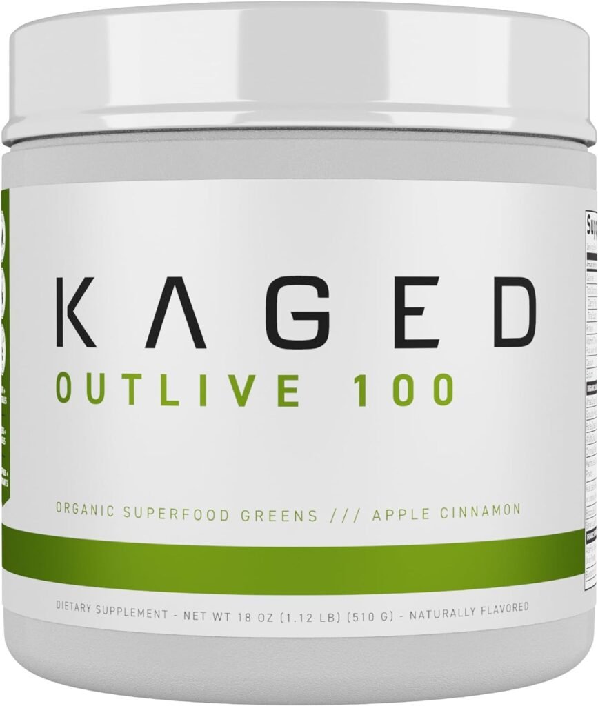 Kaged Organic Greens Superfood Powder | Berry | Wellness with Supergreens | Apple Cider Vinegar | Ashwaghanda | 30 Servings