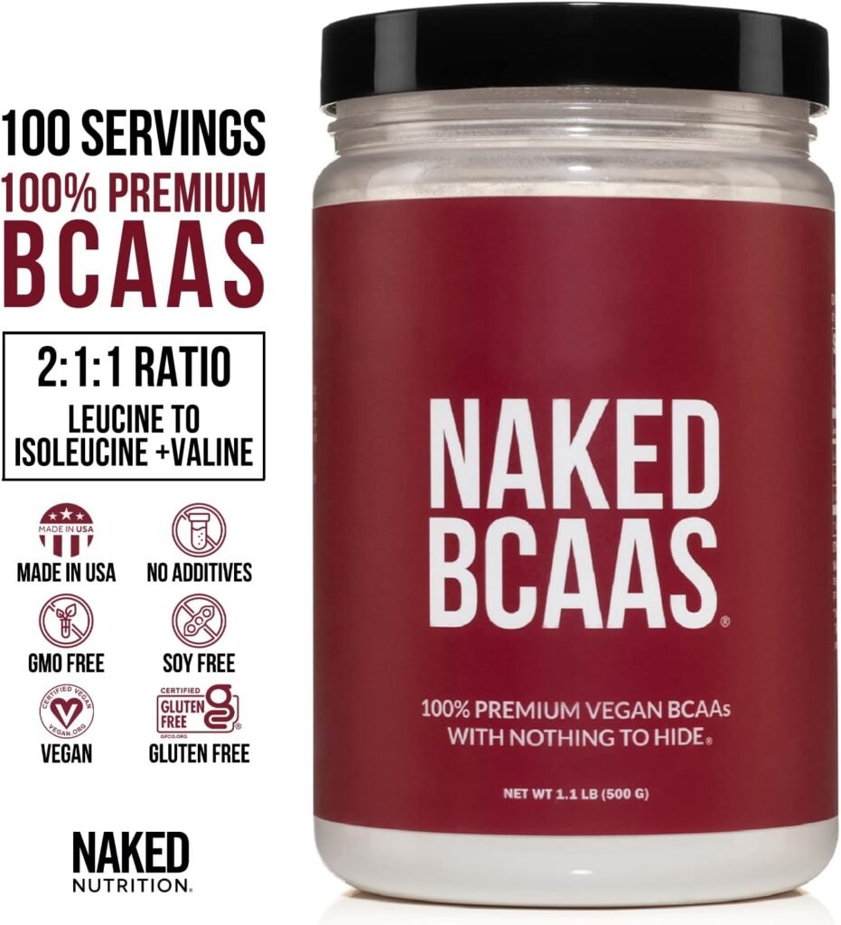 NAKED Pure Creatine Monohydrate 100 Servings + 100 Servings Unflavored BCAAs Vegan Bundle