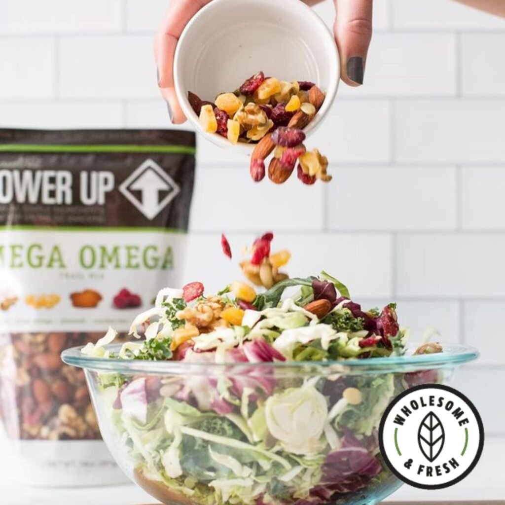 Power Up Premium Trail Mix - Mega Omega Trail Mix 14oz, Gluten Free, Vegan, Non-GMO