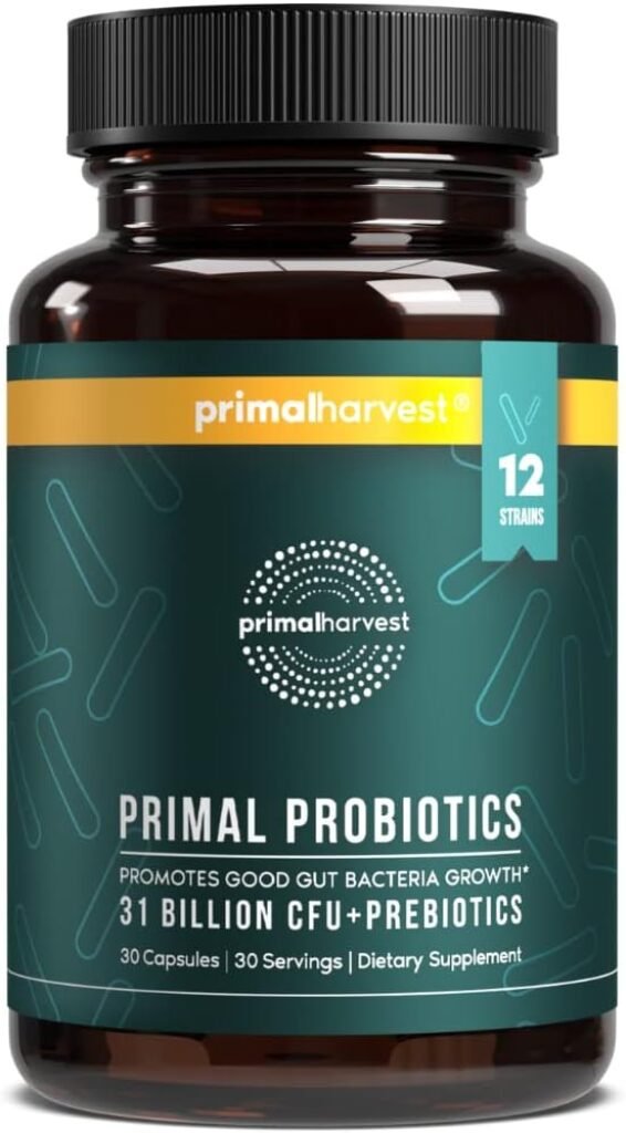 Primal Harvest Greens Powder  Probiotics Supplements for Men, Bundle