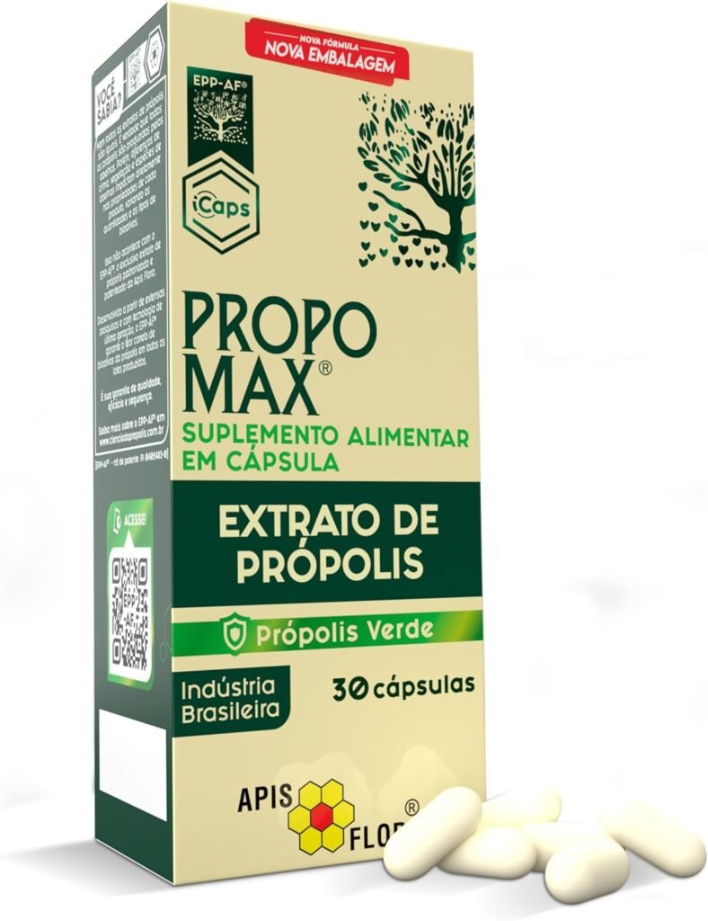 Propomax Apis Flora - Green Propolis EPP-AF - 30 Capsules - Dry and Concentrated Extract