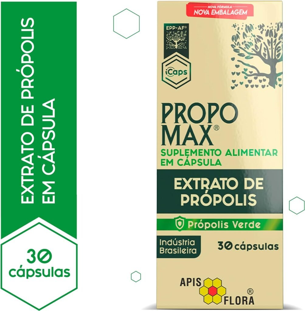 Propomax Apis Flora - Green Propolis EPP-AF - 30 Capsules - Dry and Concentrated Extract