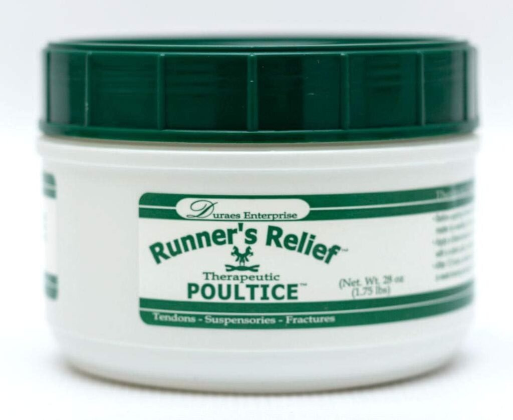 RUNNERS RELIEF Therapeutic Poultice Tightener | Treatment for Bowed Tendon Injury | Natural Soothing Clay for All Horse | Horse Health All Breeds | use on Tendons, Ankles, Hooves, Ligaments