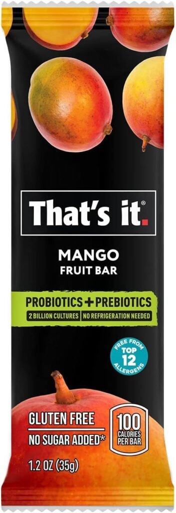 That’s it. Fig Probiotic Fruit Bar - Immunity Booster  Support Active Cultures to Promote Healthy Gut  Digestion 100% All Natural, Whole 30 Compliant, Paleo, Allergen Friendly (12 Count)