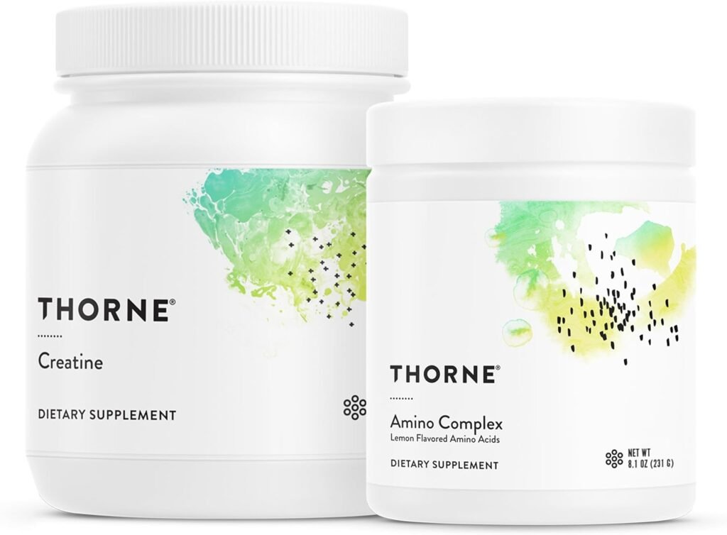 Thorne Performance Essentials Bundle: Creatine  Amino Power Pack - Muscular Support, Energy Boost, and Cognitive Function - NSF Certified