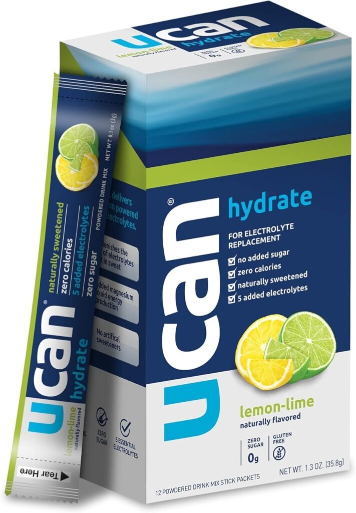 UCAN Berry  Lemon Lime Hydrate Stick Pack Bundle - Great for Running, Training, Fitness, Cycling, Crossfit  More | Sugar-Free, Vegan,  Keto Friendly Energy Supplement