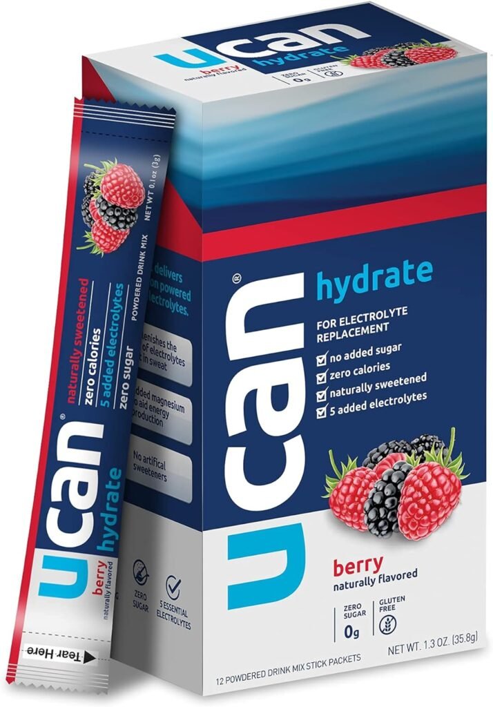 UCAN Watermelon  Berry Hydrate Stick Pack Bundle - Great for Running, Training, Fitness, Cycling, Crossfit  More | Sugar-Free, Vegan,  Keto Friendly Energy Supplement