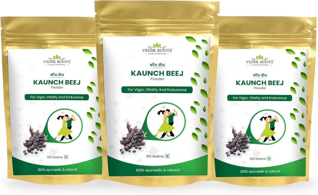 VEDIKROOTS Kaunch Beej Powder - Tap Into The Power of Ayurveda for Increased Strength and Stamina 100Gm (Pack of 2)