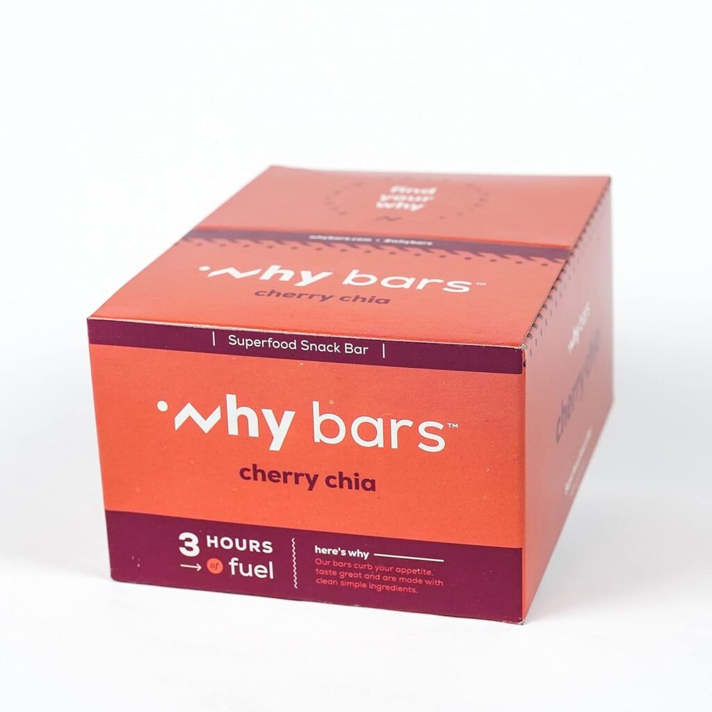 Why Bars, Protein Bars, Variety Pack, 2.04 Ounce Bars (Pack of 7 Protein Bars) - Protein Bar Superfood, Gluten Free, Non GMO, Organic, Vegan, Simple Ingredients