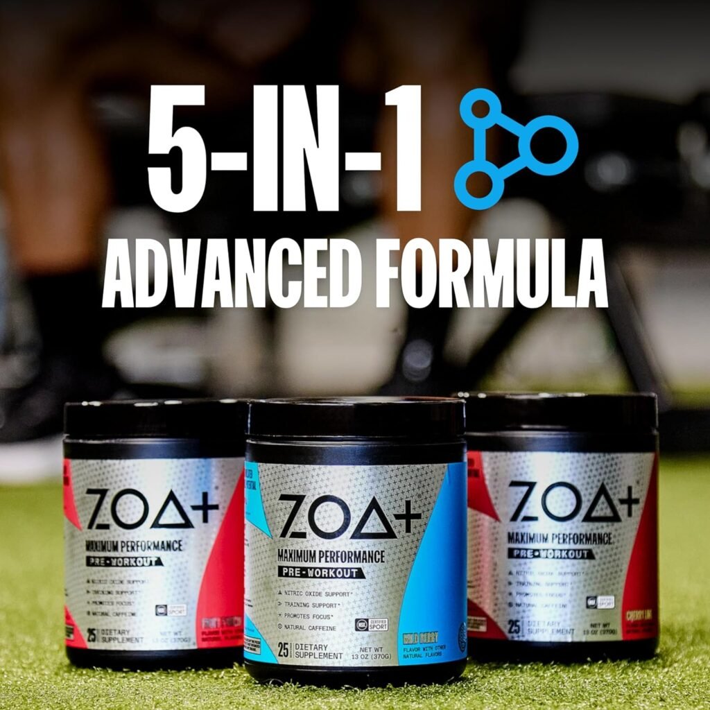 ZOA Pre-Workout Powder Bundle, All Flavors - 75 Servings (3-Pack)